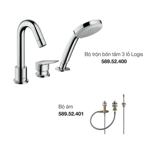 Bộ trộn bồn tắm 3 lỗ Logis 589.52.438